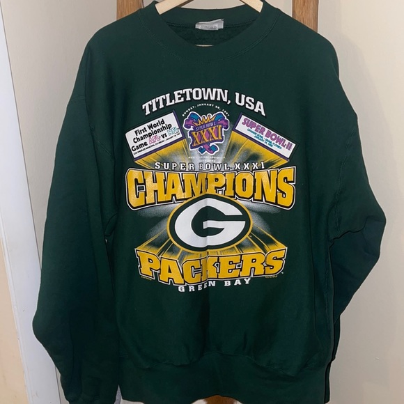 SUPER RARE 1997 Green Bay Packers Super Bowl Sweatshirt